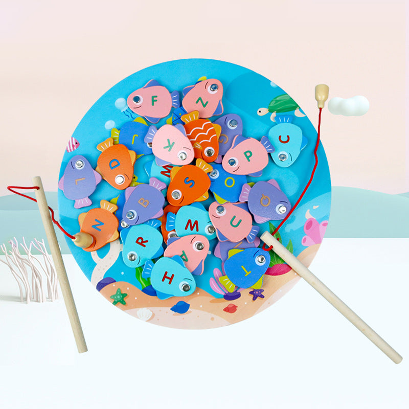 Wooden Magnetic Fishing Toys For Boys And Girls And Children