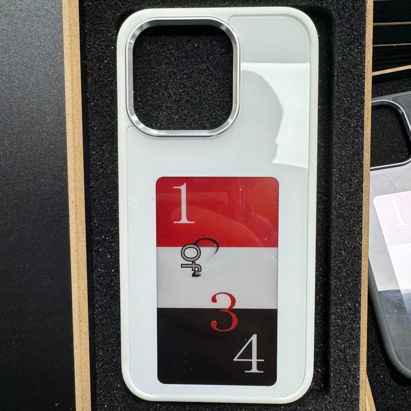 X With Love E-Ink screen phone case with unlimited projection, personalized design, luxury style, battery-free, new designer phone cover.