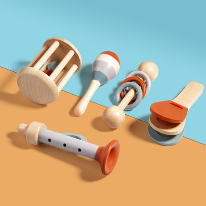 5-Piece Wooden Musical Instrument Set for Kids