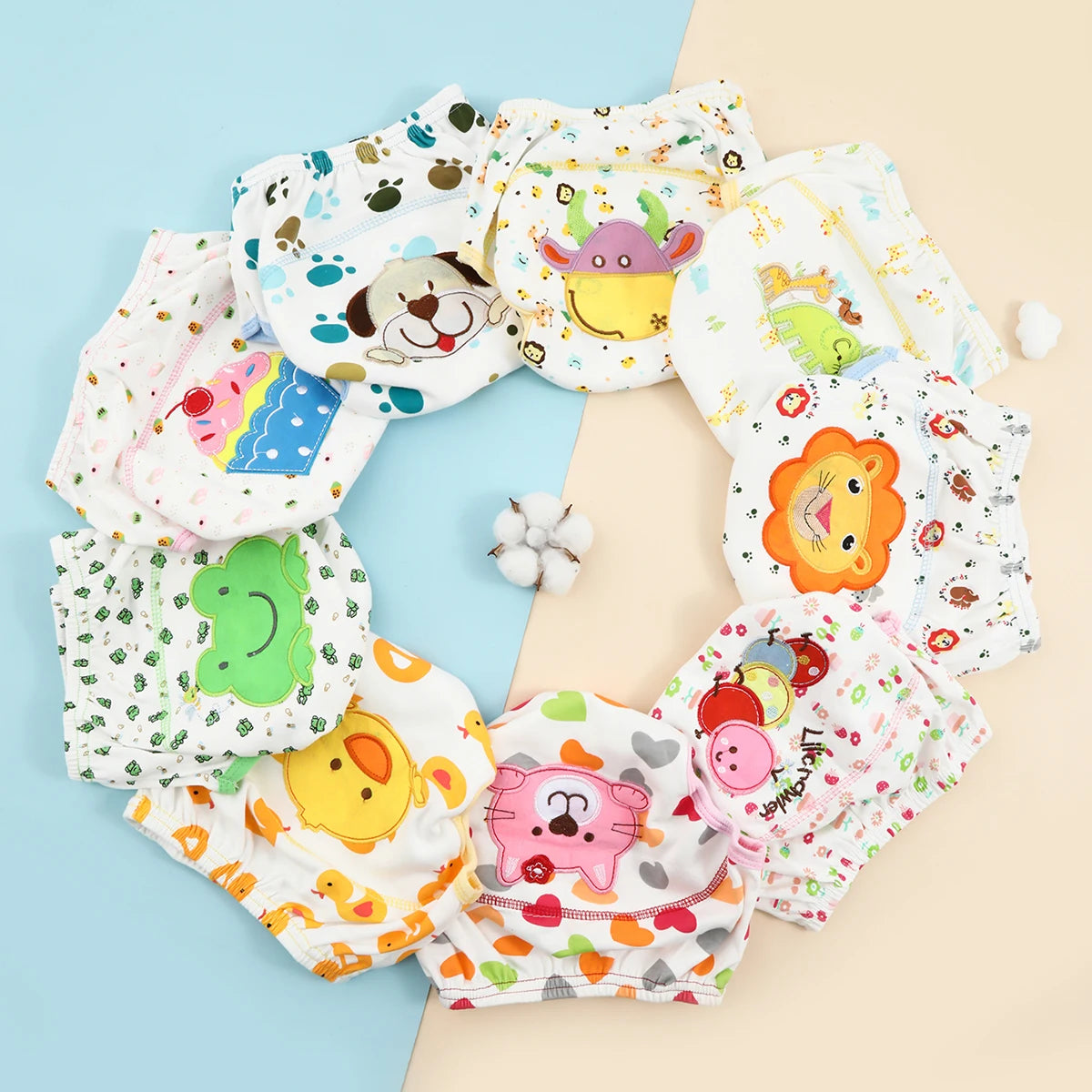 Unisex Baby Bare Cotton Cloth Diaper and Training Panties from X With Love, washable reusable nappies for infants and toddlers.