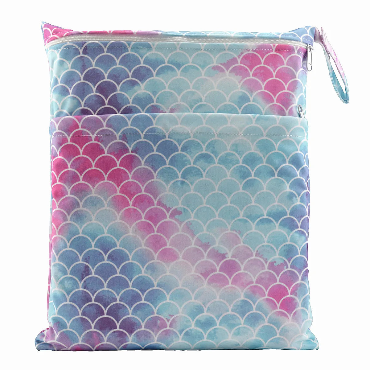 X With Love waterproof wet dry bag with two zippers, reusable diaper and nappy storage, 36cm by 29cm in size.