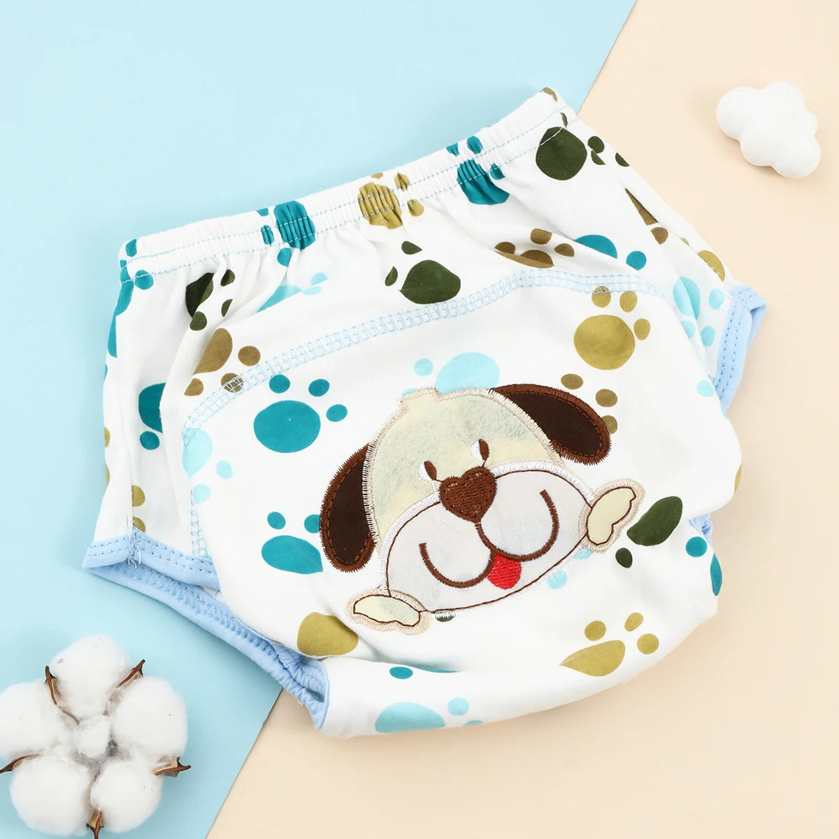 Unisex Baby Bare Cotton Cloth Diaper and Reusable Training Panties by X With Love, washable infant underwear and nappies.