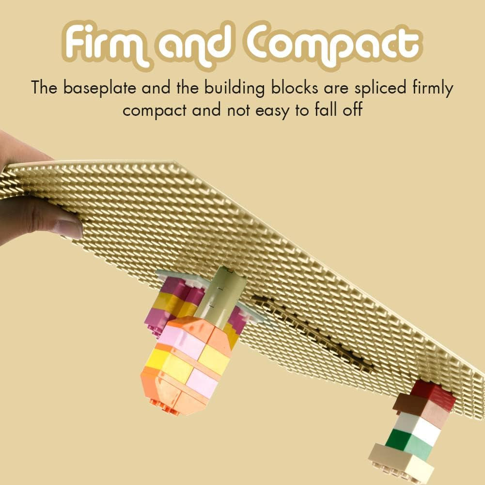 Six 10x10 inch Classic building baseplates for bricks, compatible with major brands, sturdy, safe for kids age 3 and up.