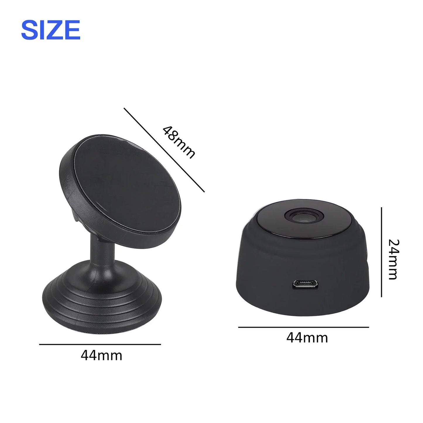 X With Love SZDUDU Mini Wireless Security Camera with Full HD 720P, night vision, motion detection, for home, car, drone, or outdoor use.