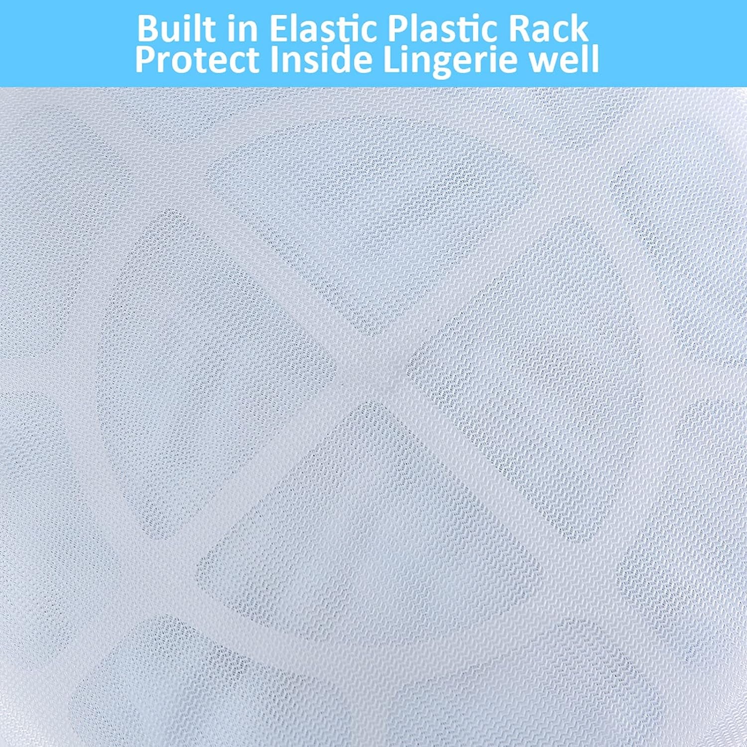 Set of four durable mesh laundry bags for delicates, lingerie, and travel storage, measuring 6.5 by 8 inches.