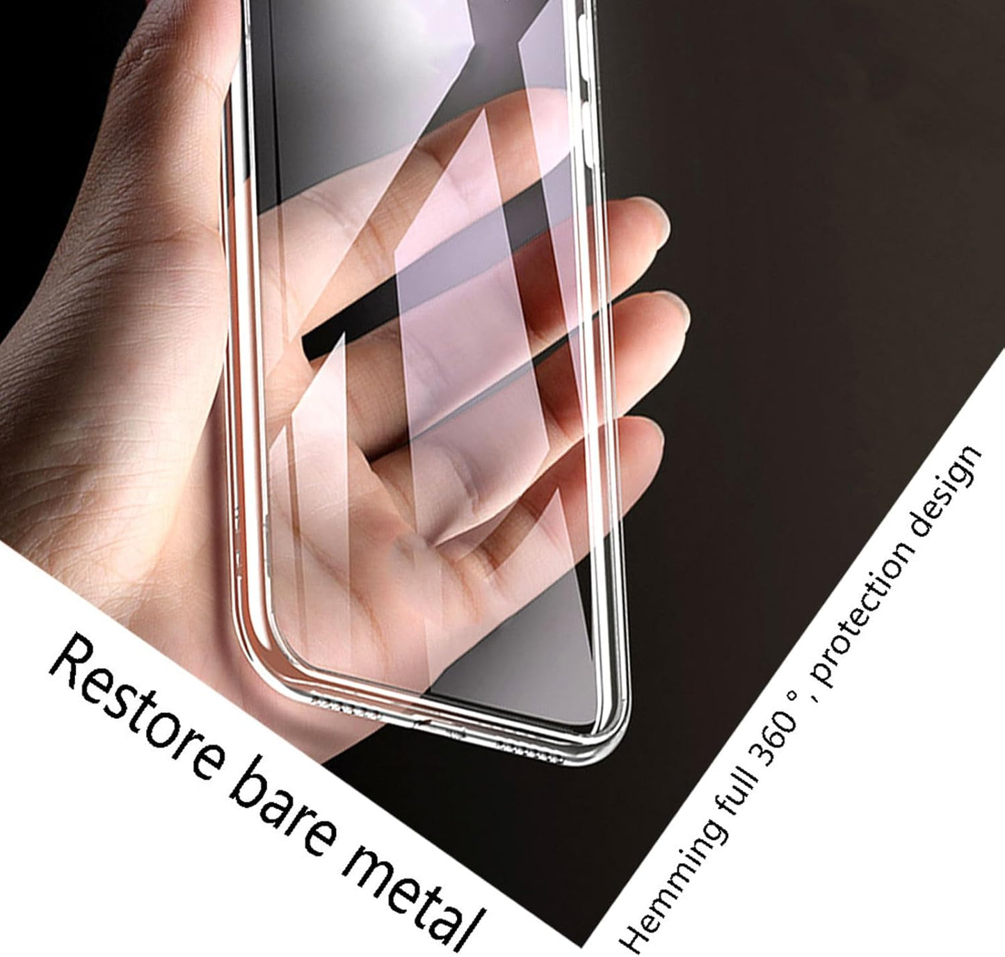 Clear shockproof silicone case for Doogee N55 Pro with flexible TPU bumper, providing transparent protective cover.