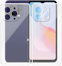 Transparent shockproof silicone bumper case for Doogee N55 Pro, flexible TPU cover with soft, clear protective shell from X With Love.