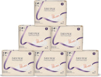 Disposable newborn baby diapers by X With Love, size 1, with 3D leak guards and wetness indicator, 180 ultra-soft, thin nappies.