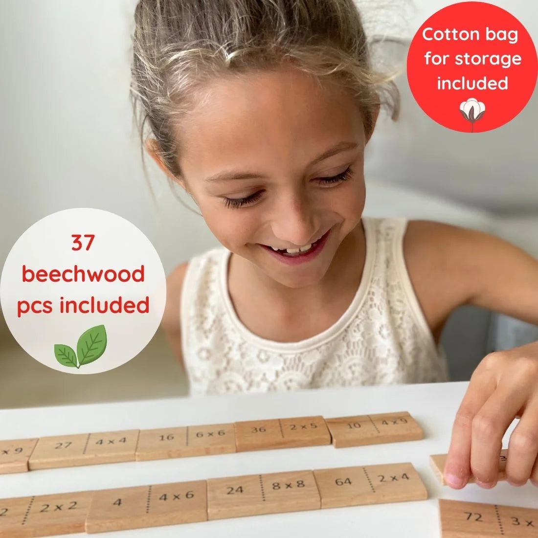 Mathomino Times Tables Multiplication Domino Math Game by X With Love, featuring colorful domino tiles for interactive math practice.