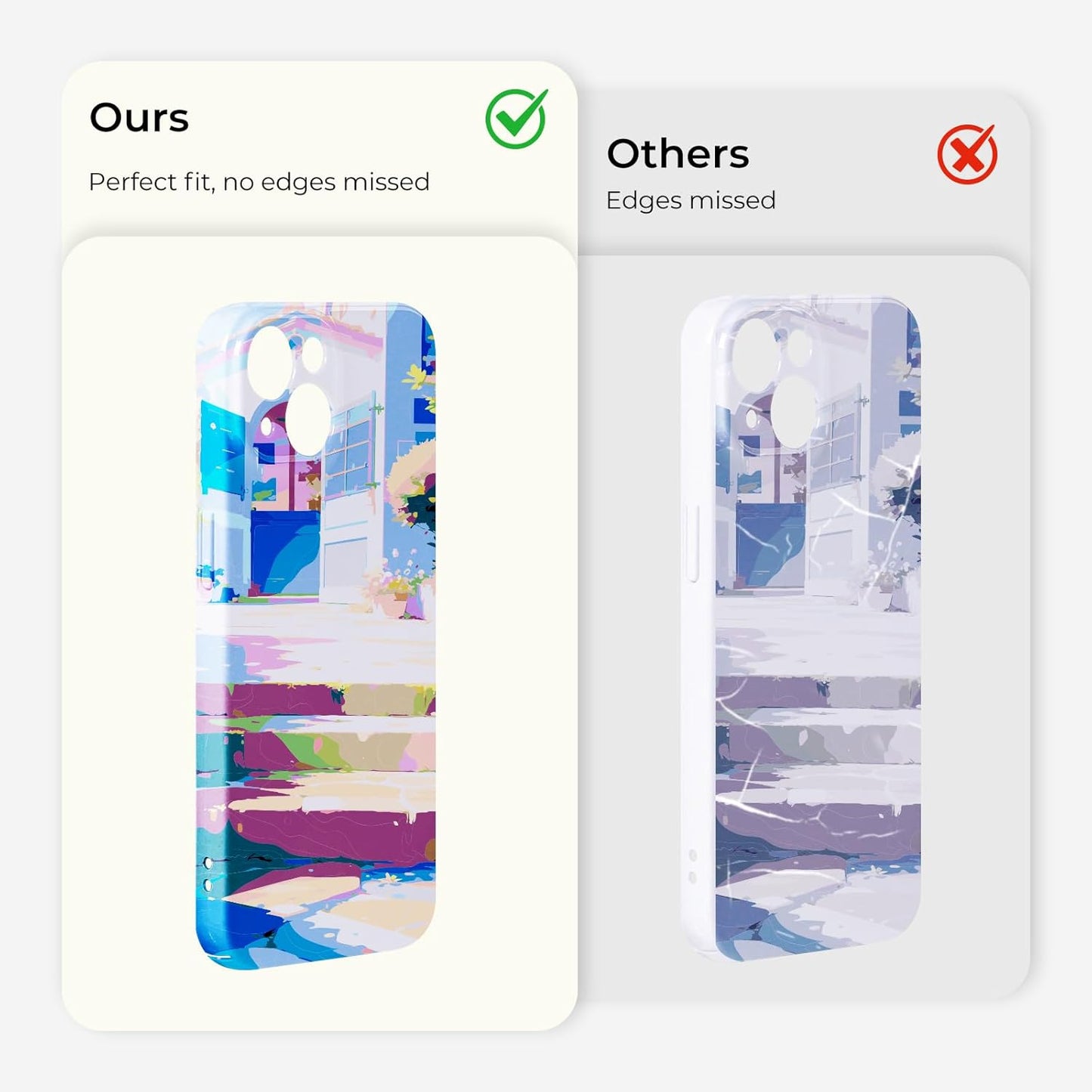 Six glossy sublimation phone case blanks for iPhone 14 by X With Love, hard coated, customizable, and suitable for sublimation printing.