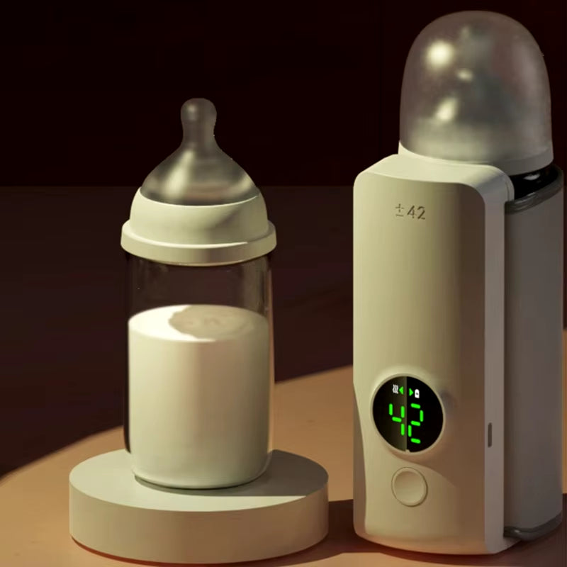 Cordless portable baby bottle warmer by My Store, compact travel essential for warming milk on the go.