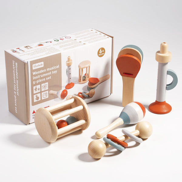 5-Piece Wooden Musical Instrument Set for Kids