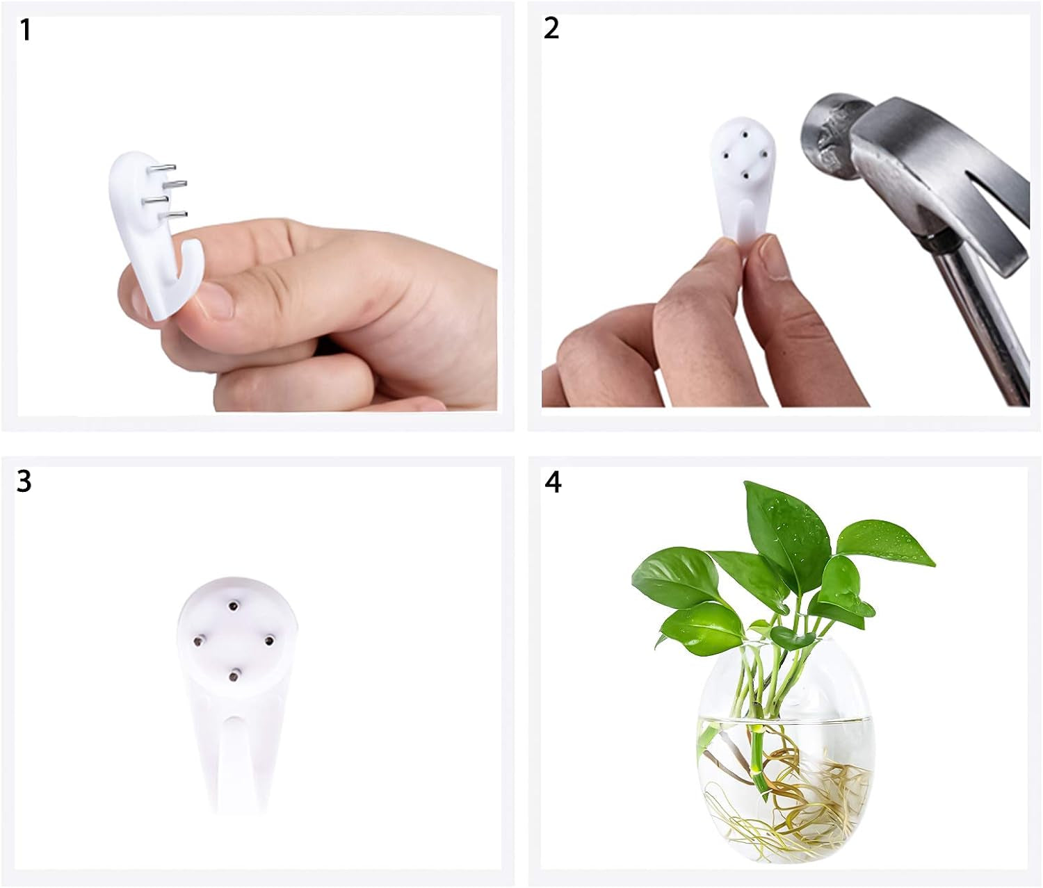 Pair of egg-shaped glass propagation stations for hydroponic plants, ideal for home, office, or garden decor.