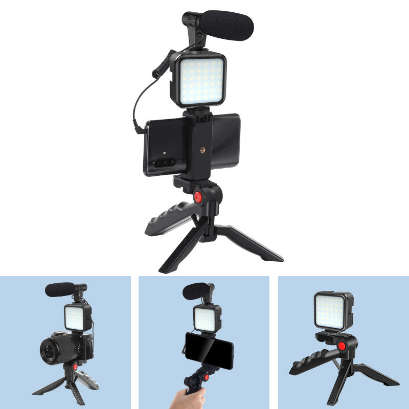 Professional Vlog Tripod Kit for Apple smartphones, ideal for vlogging and photography with adjustable smartphone holder