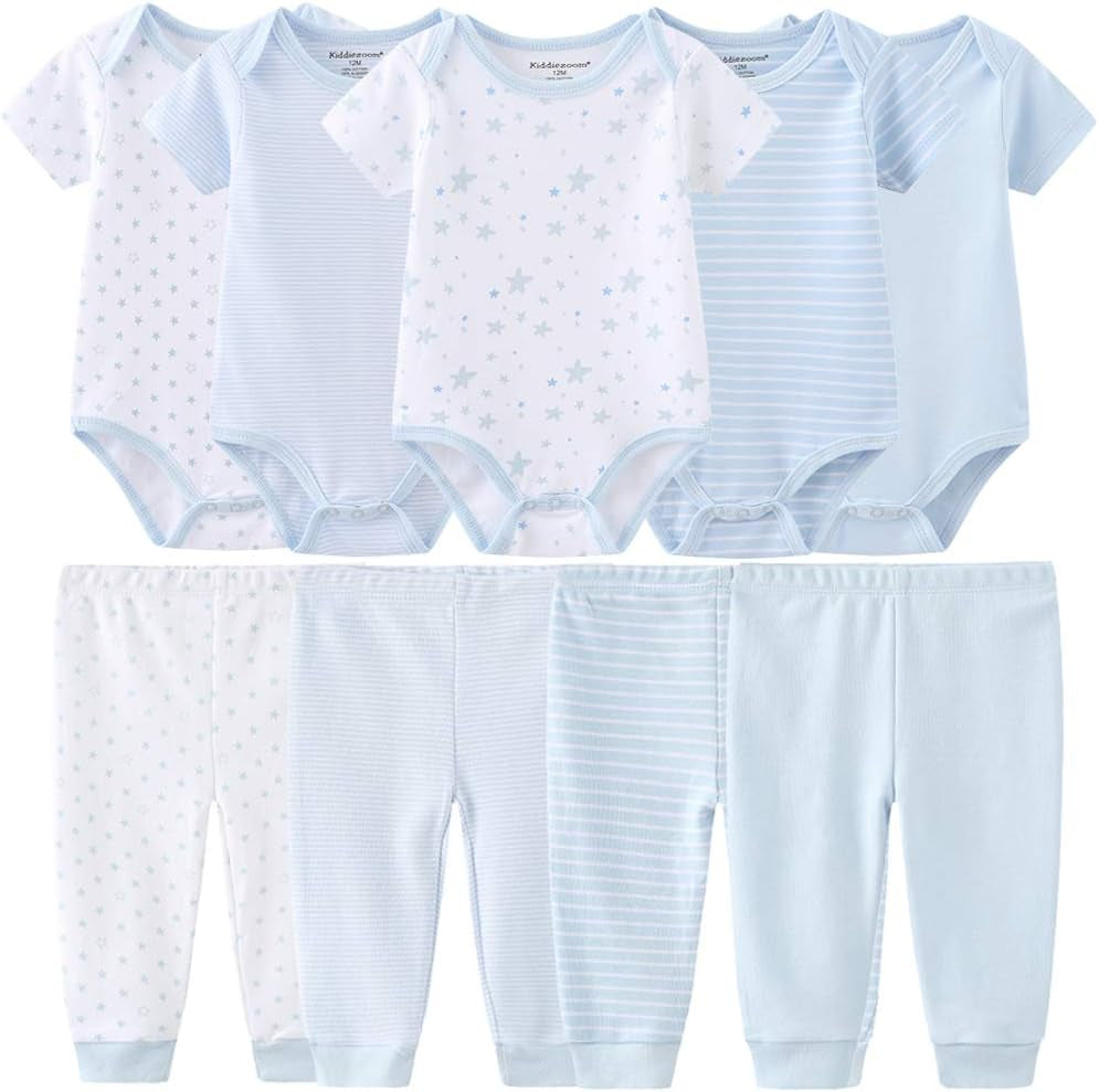 Unisex baby layette essentials gift set with 19 pieces including onesies, hats, and bibs for newborns, from My Store.