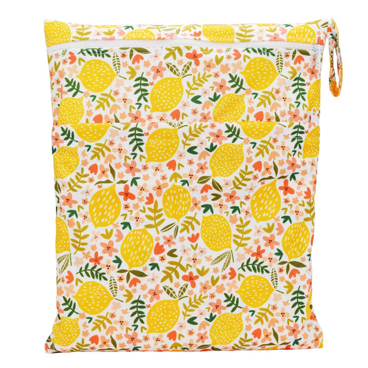 X With Love waterproof wet dry bag with two zippers, reusable diaper bag for baby nappies, 36cm by 29cm size.