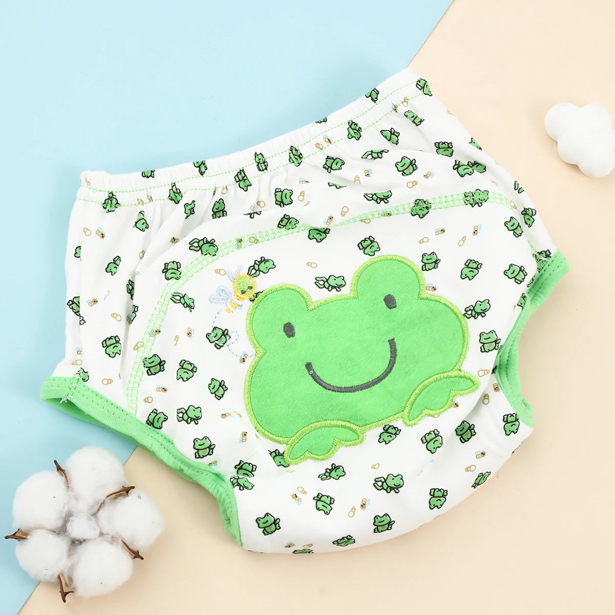 Unisex Baby Bare Cotton Cloth Diaper and Training Panties by X With Love, washable reusable infant underwear with soft cotton fabric.