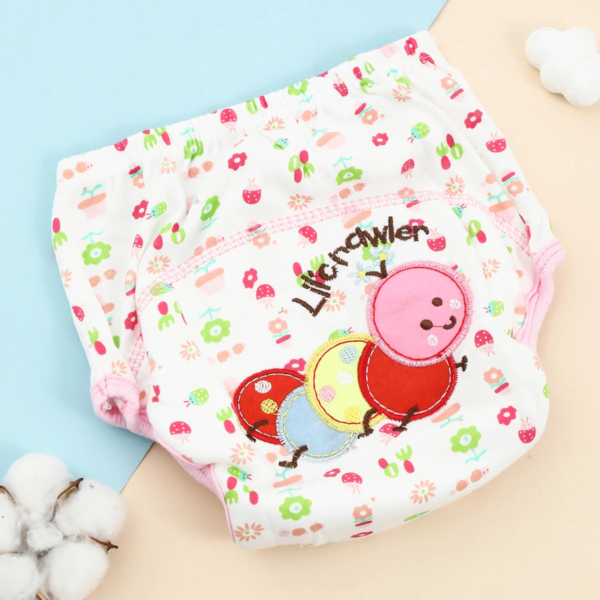 Unisex Baby Bare Cotton Cloth Diaper and Training Panties from X With Love, washable reusable infant underwear for toddlers