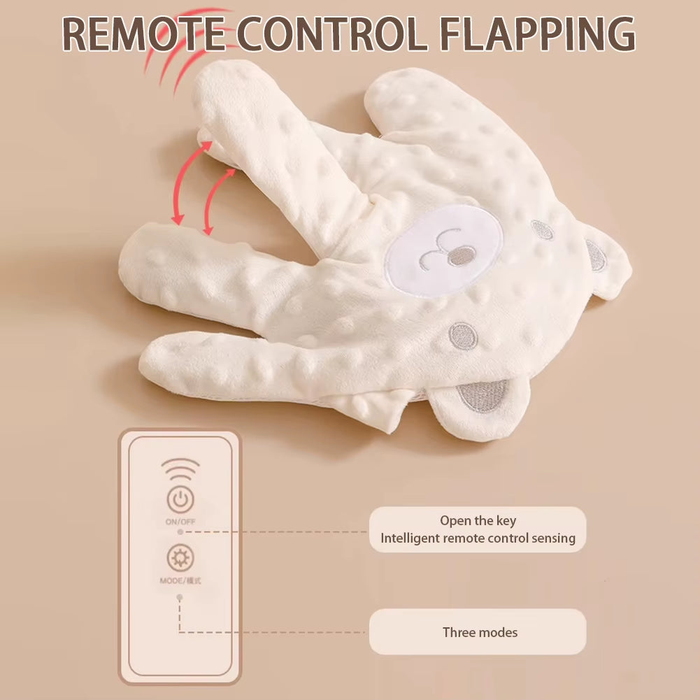 My Store soothing baby sleep aid pillow with calming palm design for infants, featuring remote control for toddler sleep comfort.