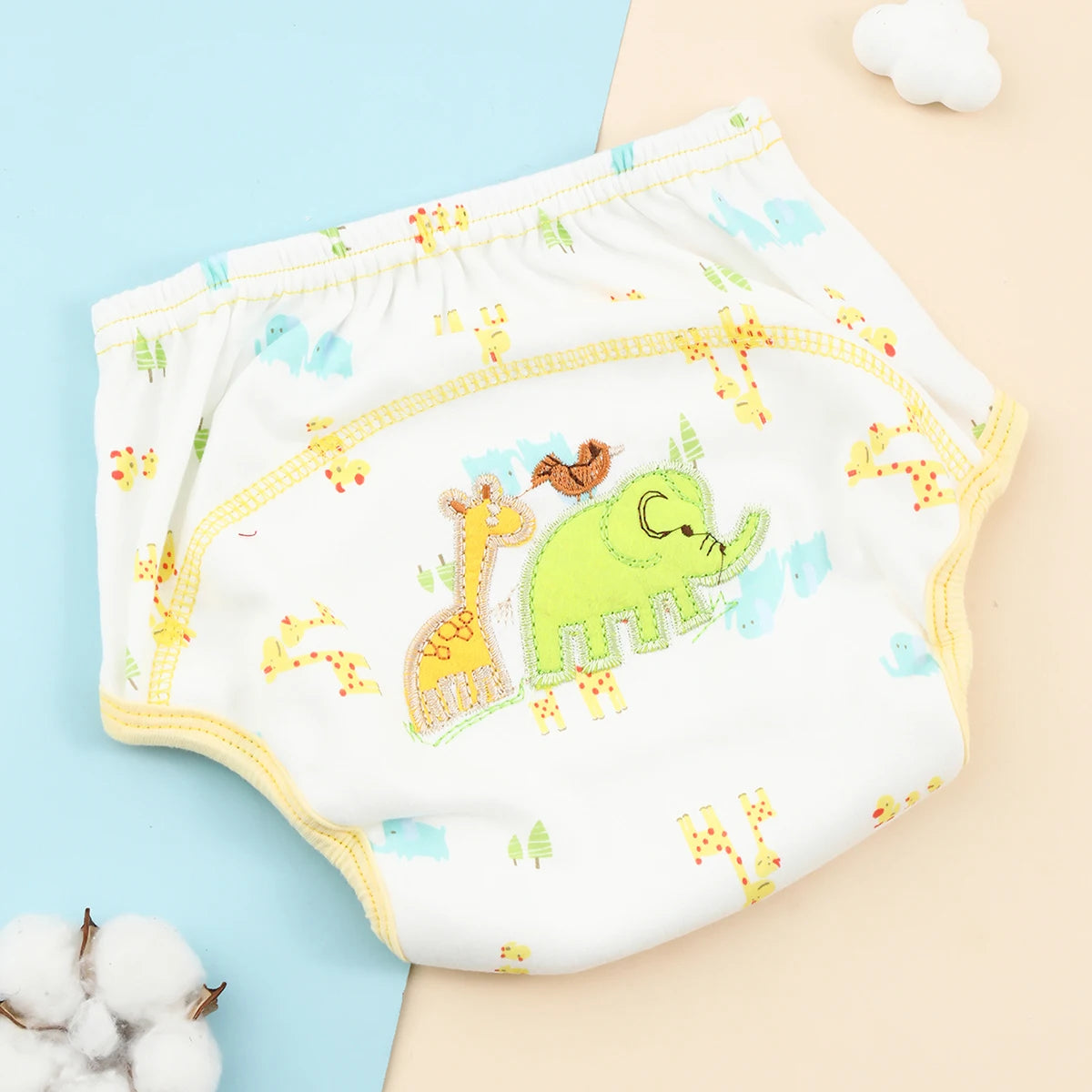 Baby Bare Cotton Cloth Diaper from X With Love, reusable unisex training panties for infants with washable nappies and comfortable fit.