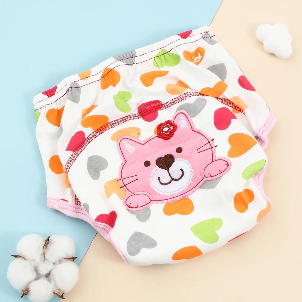 Unisex Baby Bare Cotton Cloth Diaper and Training Panties by X With Love, washable reusable infant underwear with soft cotton fabric.