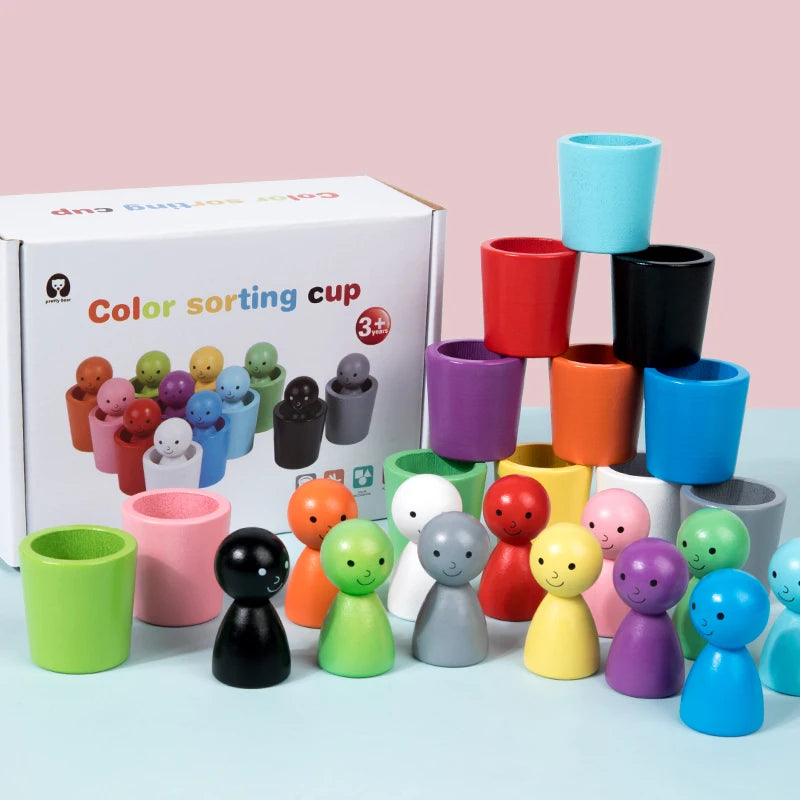 Creative ornaments rainbow wooden building blocks toys children's strength kindergarten early education wooden stacking music