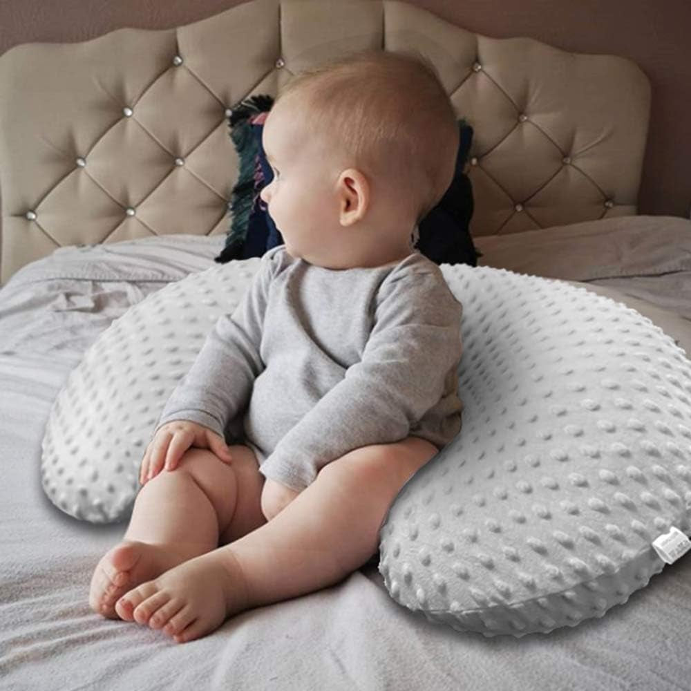 X With Love Minky Nursing Pillow Cover in Daisy pattern, U-shaped slipcover for breastfeeding pillow, suitable for baby boys and girls