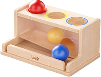 Montessori toy object permanence box with ball tracker for toddlers and preschoolers, designed for boys and girls aged 1-3 years.