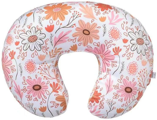 X With Love Minky Nursing Pillow Cover in Daisy pattern, U-shape breastfeeding pillow slipcover for baby boys and girls.