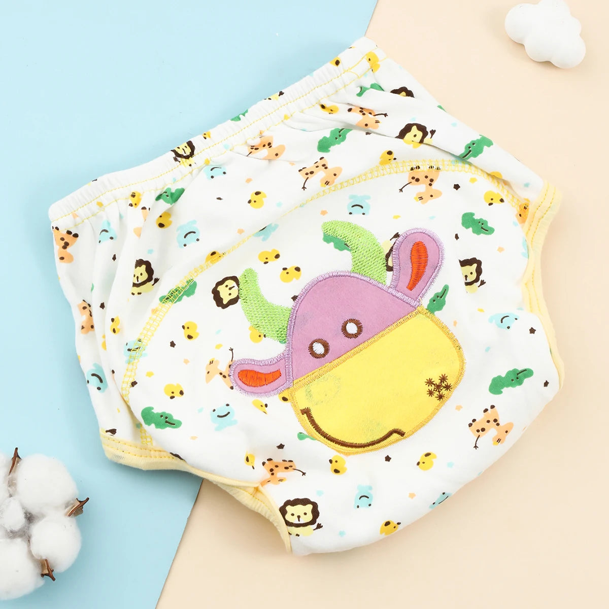 Unisex Baby Bare Cotton Cloth Diaper by X With Love, washable reusable infant training panties and nappies with soft fabric.