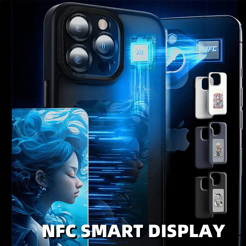 X With Love E-Ink screen phone case featuring unlimited screen projection and personalized design, battery-free luxury phone cover.