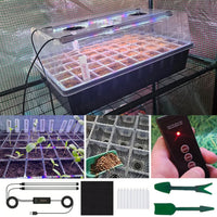 X With Love 60-cell seedling tray with integrated grow lights and smart timer for efficient plant germination.