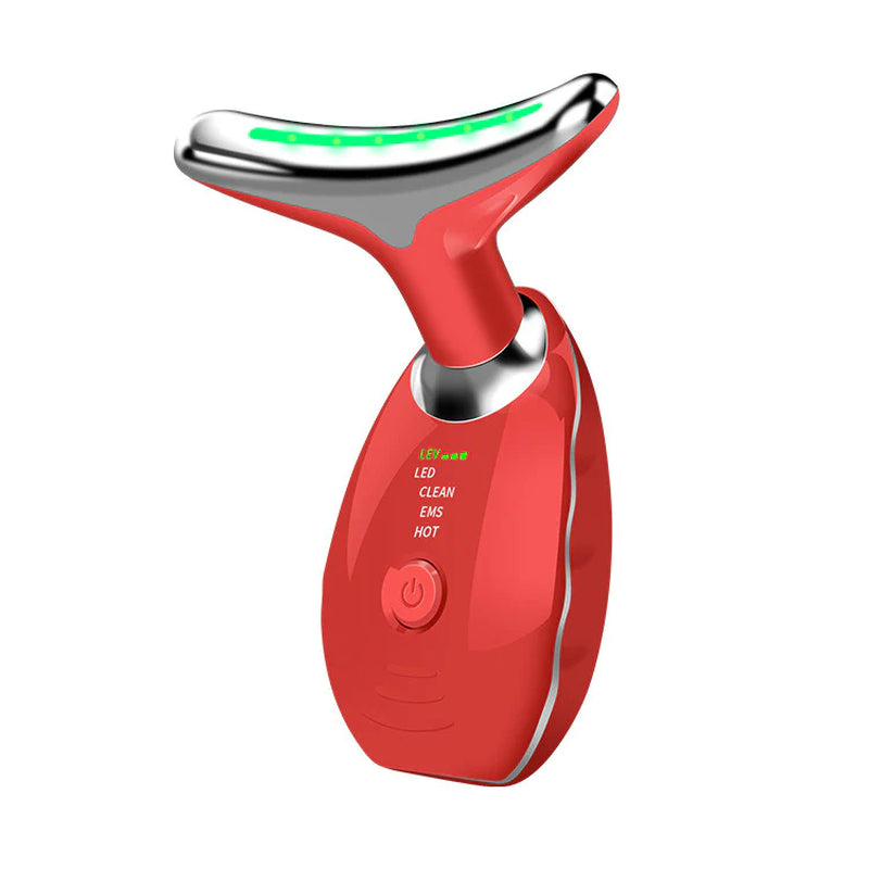 Wavy Chic Beauty facial massager by X With Love, 7-color microcurrent device for skin firming, face and neck rejuvenation.