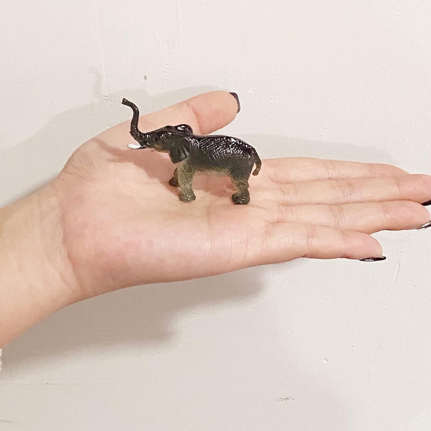 Set of miniature forest animal toy figurines by X With Love with matching cards for Montessori preschool learning activities