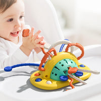 X With Love high chair toys with suction cup for babies, sensory silicone activity toys to develop fine motor skills for infants.
