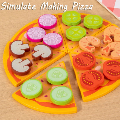 Wooden children's donuts puzzle puzzle toys pizza cookies set puzzle toys