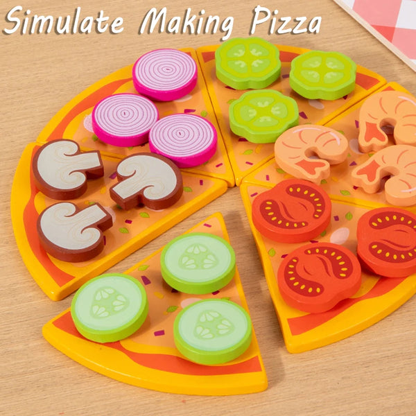 Wooden children's donuts puzzle puzzle toys pizza cookies set puzzle toys