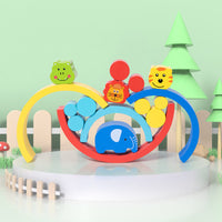 Montessori Early Education Rainbow Animal Balance Building Blocks Fun Enlightenment Kindergarten Stacker Musician Eye Coordination Stacking Height