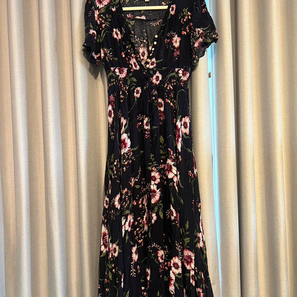 Navy Floral Maxi Dress