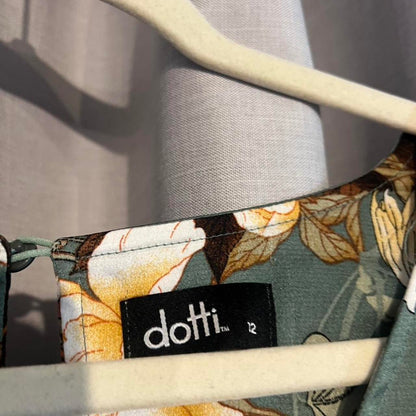 Dotti Green Floral Midi Dress