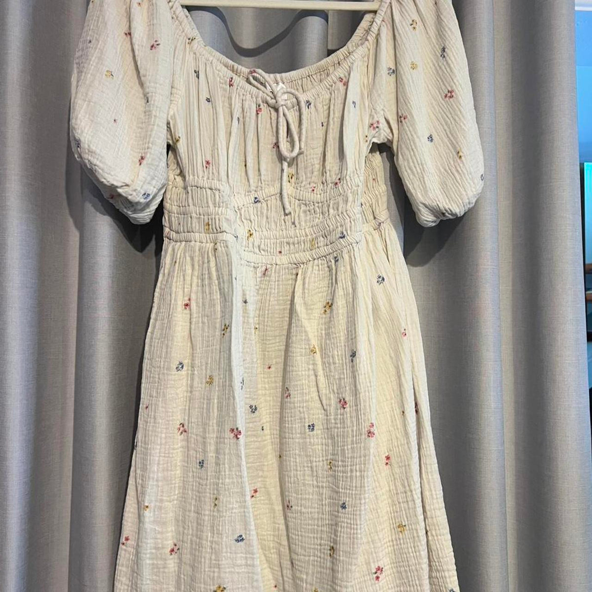Anko Cream Floral Midi Dress