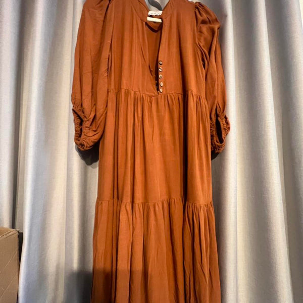 White & Co Orange Maxi Dress