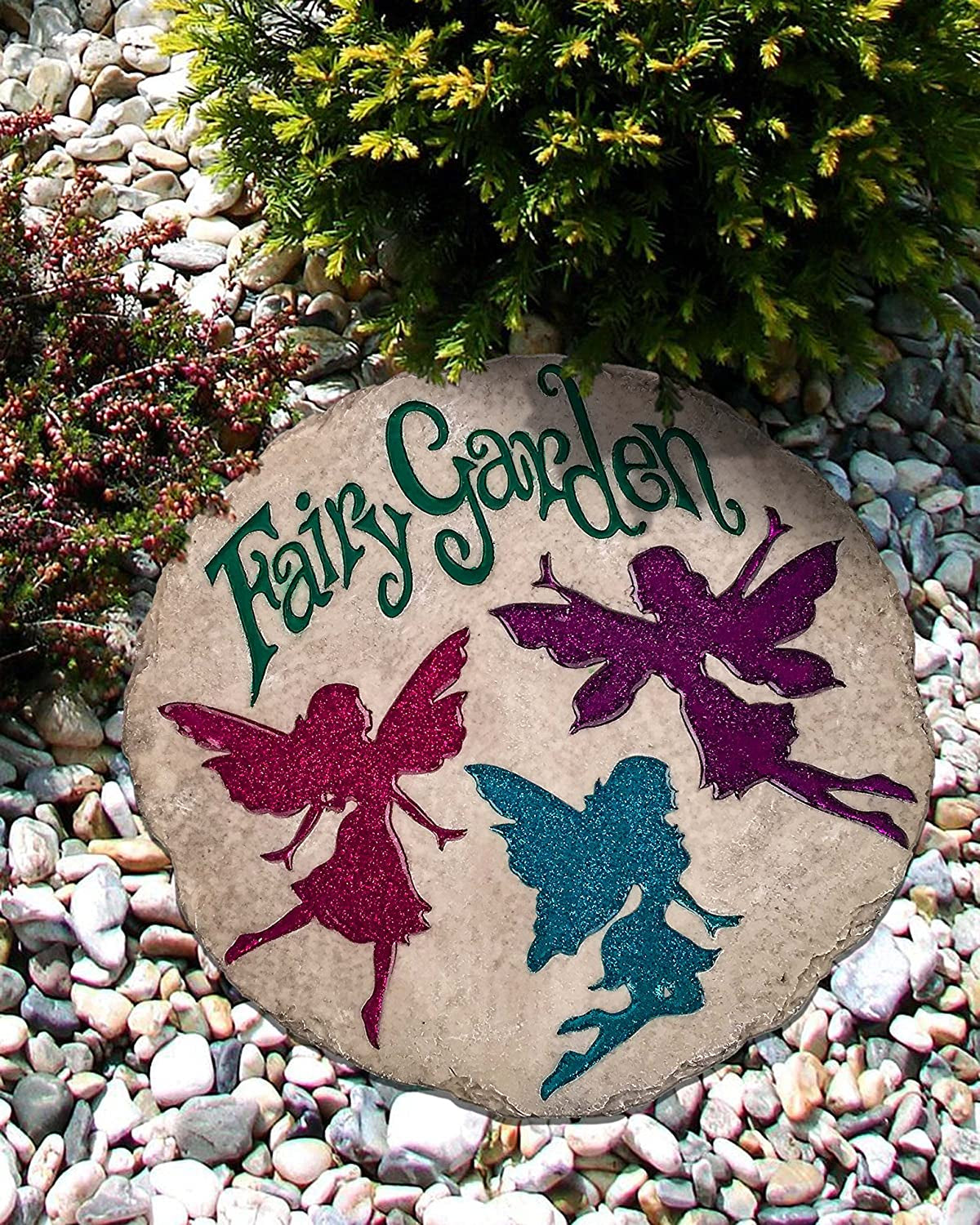 Decorative garden stepping stone featuring a dragonfly design from X With Love, perfect for outdoor garden décor.