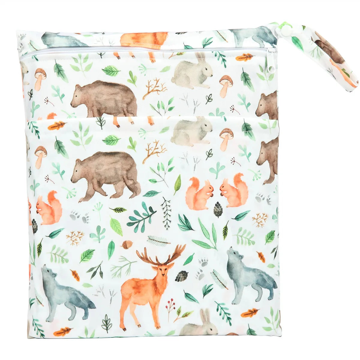 Waterproof wet dry bag with two zippers for baby diapers, reusable and waterproof, measuring 36cm by 29cm, by X With Love.