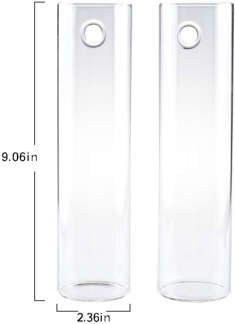 Wall-mounted plant terrarium with four hanging glass tubes, ideal for hydroponic plants in indoor decor or office spaces.