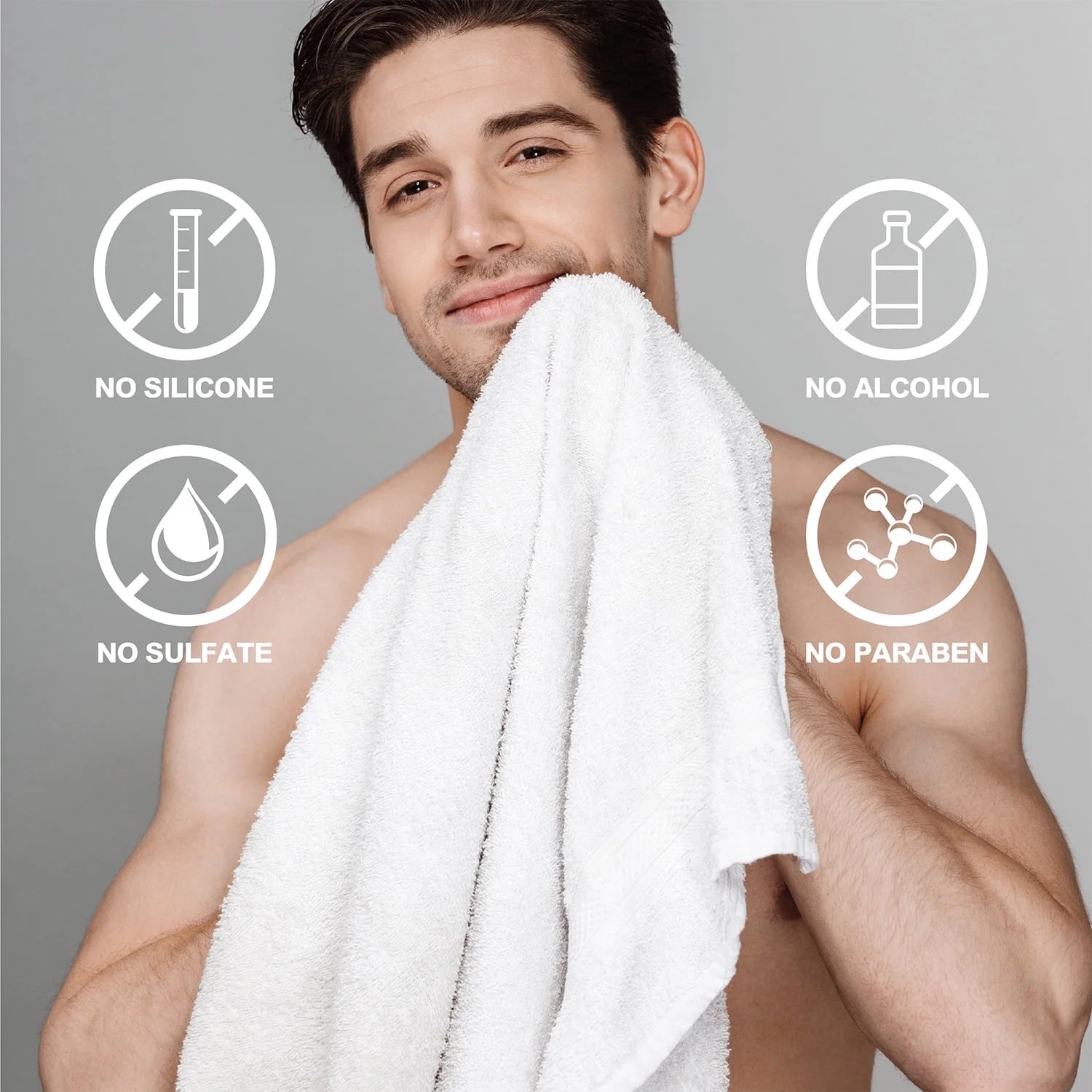 Luxury men's bath and body spa gift basket with 8 scented leather-themed skin care items from X With Love.