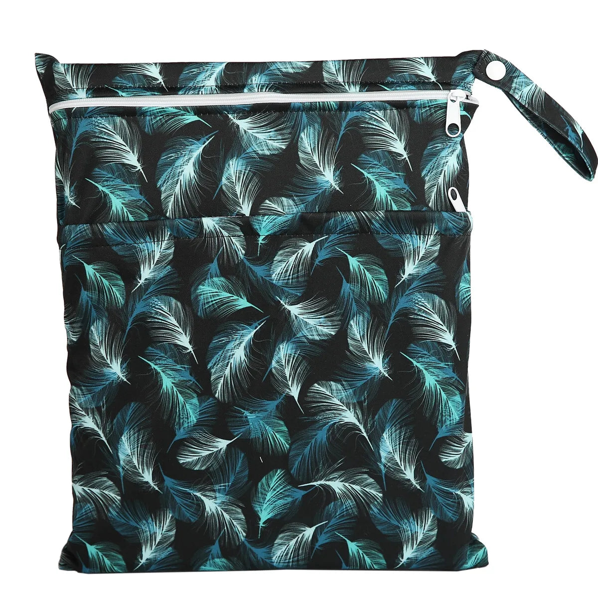 X With Love waterproof wet dry bag for baby diapers, with two zippers, reusable, measuring 36cm by 29cm, waterproof and durable.
