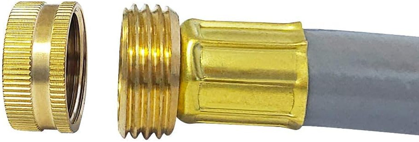 Set of six brass garden hose caps with washers and female fittings, 3/4-inch NH connector for garden hose ends by X With Love.