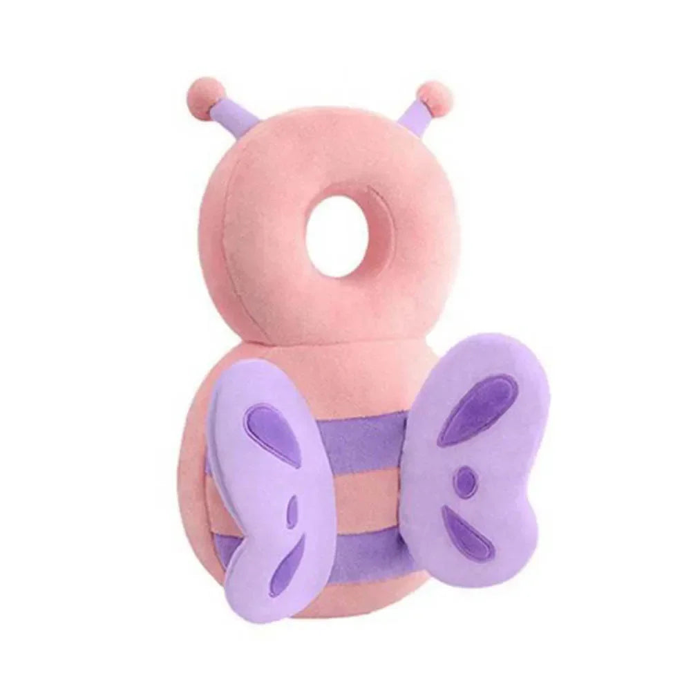 Cartoon soft baby head fall protection pad cushion inside toddler security pillow backpack with newborn headrest for safety.