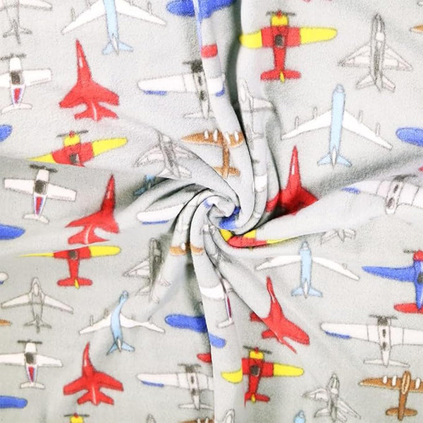 Gray Polar Fleece fabric by X With Love, 60" wide, soft plush 280 GSM anti-pill fleece ideal for sewing throws, ponchos, and pillows.